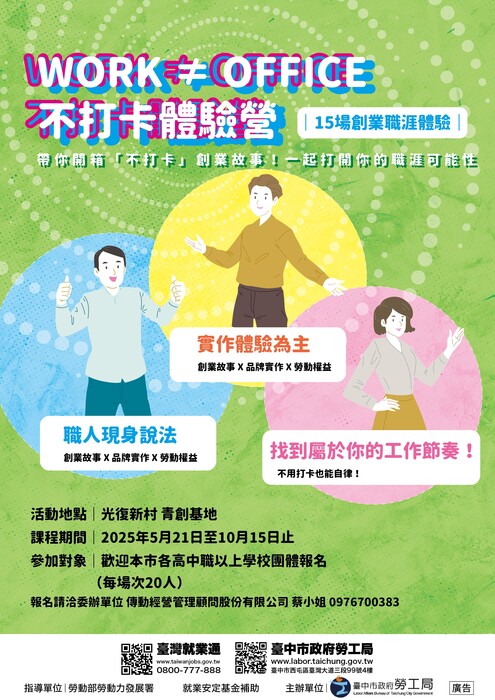勞工局辦理永續培力工作坊及創業體驗活動圖片